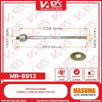 Rotuyn Lái Trong Corolla 1.5 00-06 , Wish 1.8 03-09