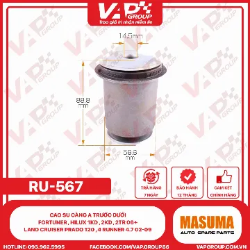 CAO SU CÀNG A TRƯỚC DƯỚI FORTUNER , HILUX 1KD , 2KD , 2TR 06+ , Land Cruiser Prado 120 , 4 Runner 4.7 02-09