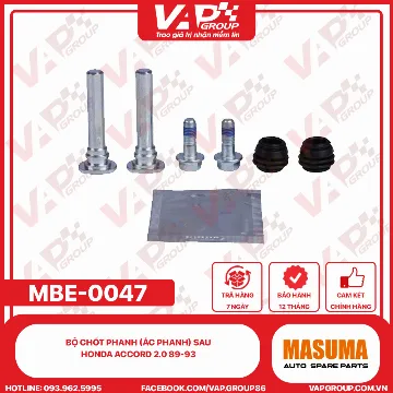 Bộ Chốt Phanh (Ắc Phanh) Sau Honda Accord 2.0 89-93
