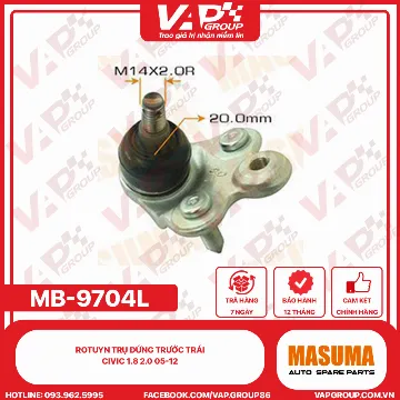 Rotuyn Trụ Đứng Trước Trái Civic 1.8 2.0 05-12