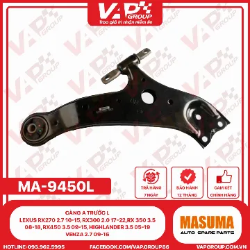 Càng A Trước L LEXUS Rx270 2.7 10-15, Rx300 2.0 17-22,Rx 350 3.5 08-18, Rx450 3.5 09-15, Highlander 3.5 05-19, Venza 2.7 09-16.