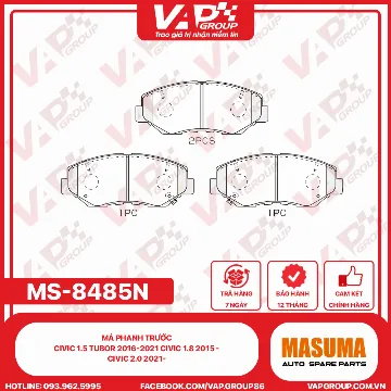 Má Phanh Trước Civic 1.5 Tubor 2016-2021 Civic 1.8 2015 - Civic 2.0 2021-