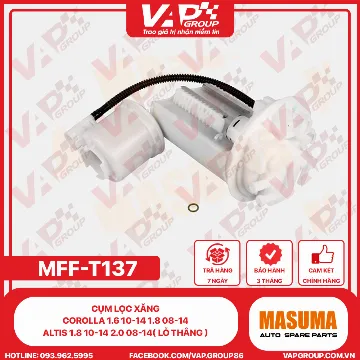Cụm Lọc Xăng Corolla 1.6 10-14 1.8 08-14, Altis 1.8 10-14 2.0 08-14( Lỗ thẳng )