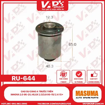 Cao Su Càng A Trước Trên Innova 2.0 05-20, Hilux 2.5/3.0 05-15/ 2.4 15+