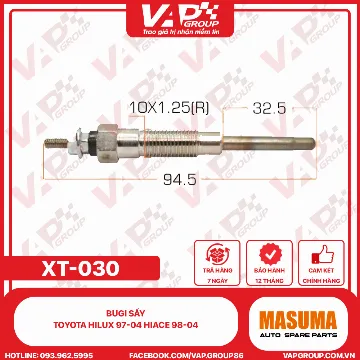 Bugi Sấy Toyota Hilux 97-04 Hiace 98-04