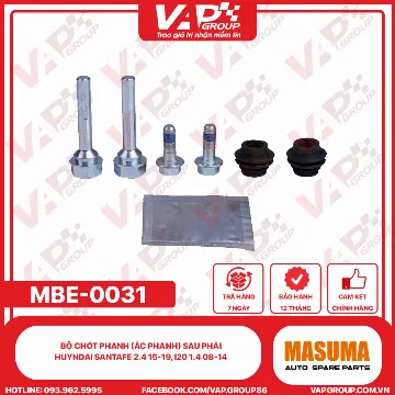Bộ Chốt Phanh (Ắc Phanh) Sau phải Huyndai Santafe 2.4 15-19, i20 1.4 08-14