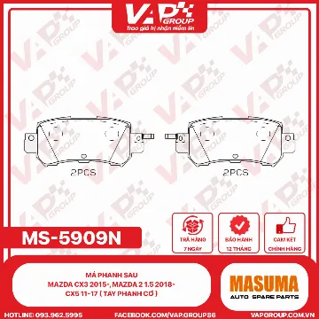 Má Phanh Sau MAZDA Cx3 2015-, Mazda 2 1.5 2018-, Cx5 11-17 ( Tay Phanh Cơ )