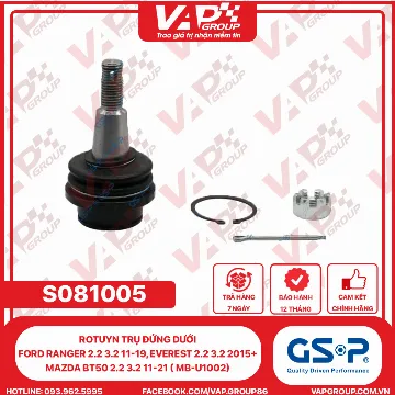 GSP Rotuyn Trụ Đứng Dưới Ford Ranger 2.2 3.2 11-19, Everest 2.2 3.2 2015+; Mazda BT50 2.2 3.2 11-21 ( MB-U1002)