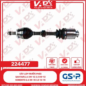 GSP Cây Láp Trước Phải Santafe 2.4 09-13 3.5 09-13, Sorento 2.4 09-15 3.5 13-15