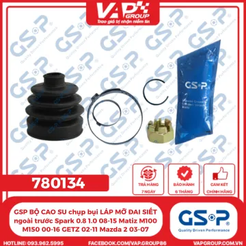GSP BỘ CAO SU chụp bụi LÁP MỠ ĐAI SIẾT ngoài trước Spark 0.8 1.0 08-15 Matiz M100 M150 00-16 GETZ 02-11 Mazda 2 03-07