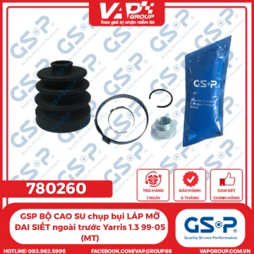 GSP BỘ CAO SU chụp bụi LÁP MỠ ĐAI SIẾT ngoài trước Yarris 1.3 99-05 (MT)