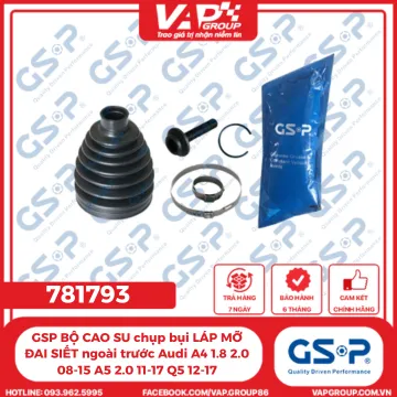 GSP BỘ CAO SU chụp bụi LÁP MỠ ĐAI SIẾT ngoài trước Audi A4 1.8 2.0 08-15 A5 2.0 11-17 Q5 12-17