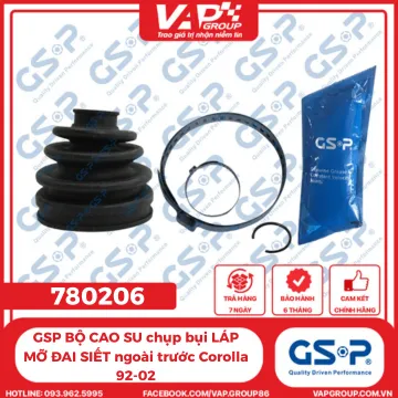 GSP BỘ CAO SU chụp bụi LÁP MỠ ĐAI SIẾT ngoài trước Corolla 92-02