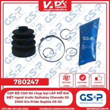 GSP BỘ CAO SU chụp bụi LÁP MỠ ĐAI SIẾT ngoài trước Daihatsu Charade 93-2000 Kia Pride Sephia 05-02