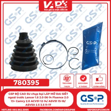 GSP BỘ CAO SU chụp bụi LÁP MỠ ĐAI SIẾT ngoài trước Lancer 1.8 2.0 06-14 Fluence 2.0 13+ Camry 2.0 ACV51 12-14/ ASV51 15-18/ ASV50 2.5 3.5 11-17