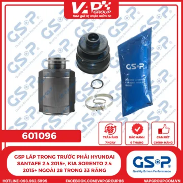 GSP Láp Trong Trước Phải Hyundai Santafe 2.4 2015+, Kia Sorento 2.4 2015+ Ngoài 28 Trong 33 Răng