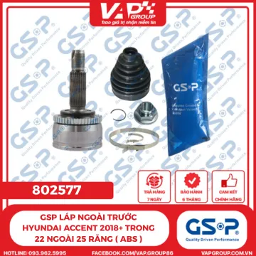 GSP Láp Ngoài Trước Hyundai Accent 2018+ Trong 22 Ngoài 25 Răng ( ABS )