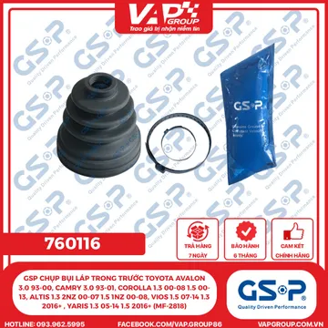 GSP Chụp Bụi Láp Trong Trước Toyota Avalon 3.0 93-00, Camry 3.0 93-01, Corolla 1.3 00-08 1.5 00-13, Altis 1.3 2Nz 00-07 1.5 1Nz 00-08, Vios 1.5 07-14 1.3 2016+ , Yaris 1.3 05-14 1.5 2016+ (MF-2818)