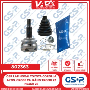 GSP Láp Ngoài Toyota Corolla Altis, Cross 19+ Răng Trong 23 Ngoài 26