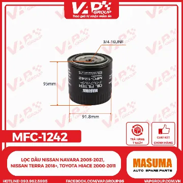 Lọc Dầu Nissan Navara 2005-2021, Nissan Terra 2018+, Toyota Hiace 2000-2011